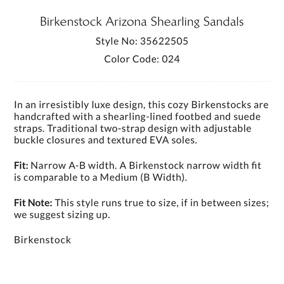 Birkenstock Arizona Shearling Suede Leather Sandal Size 7 New in Box - Picture 4 of 15
